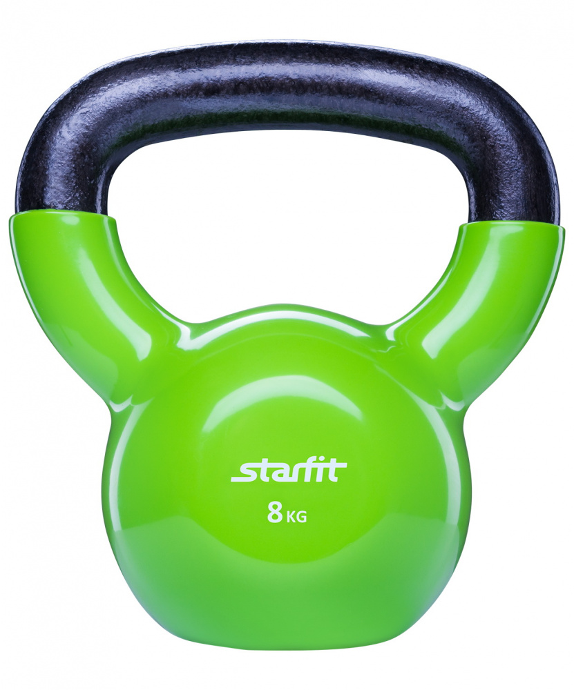 Гиря StarFit виниловая 8 кг зеленая