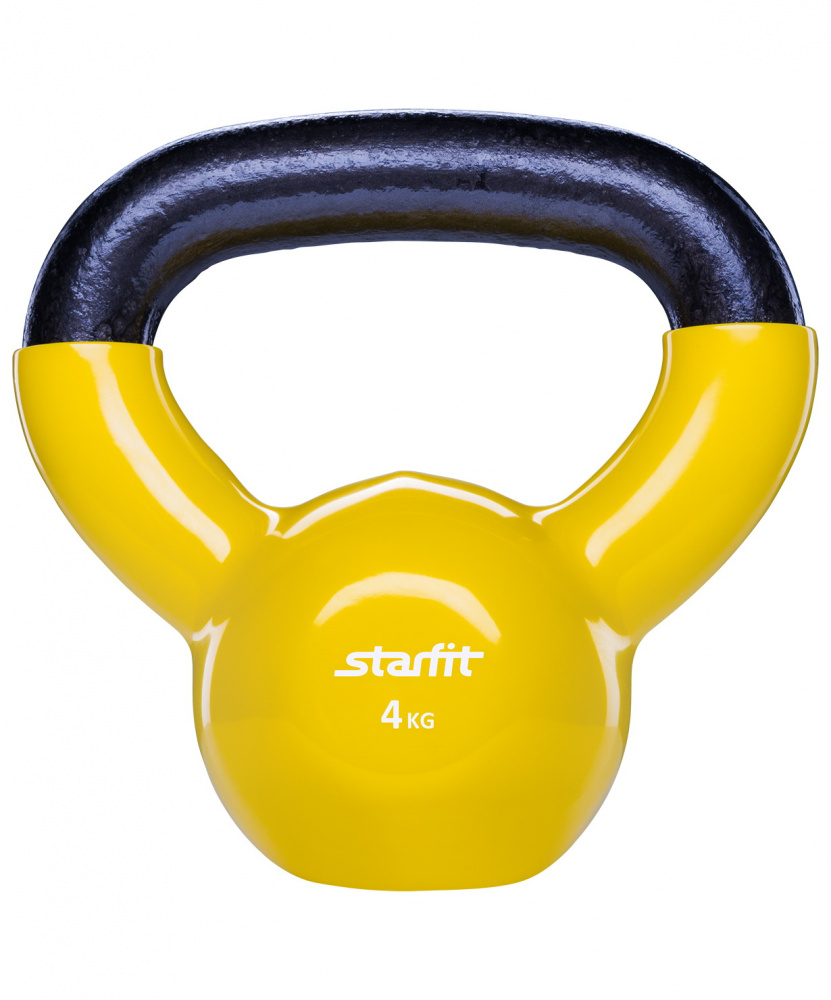 Гиря StarFit виниловая 4 кг. желтая