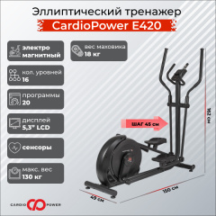 CardioPower E420 из каталога эллиптических тренажеров в Екатеринбурге по цене 63690 ₽
