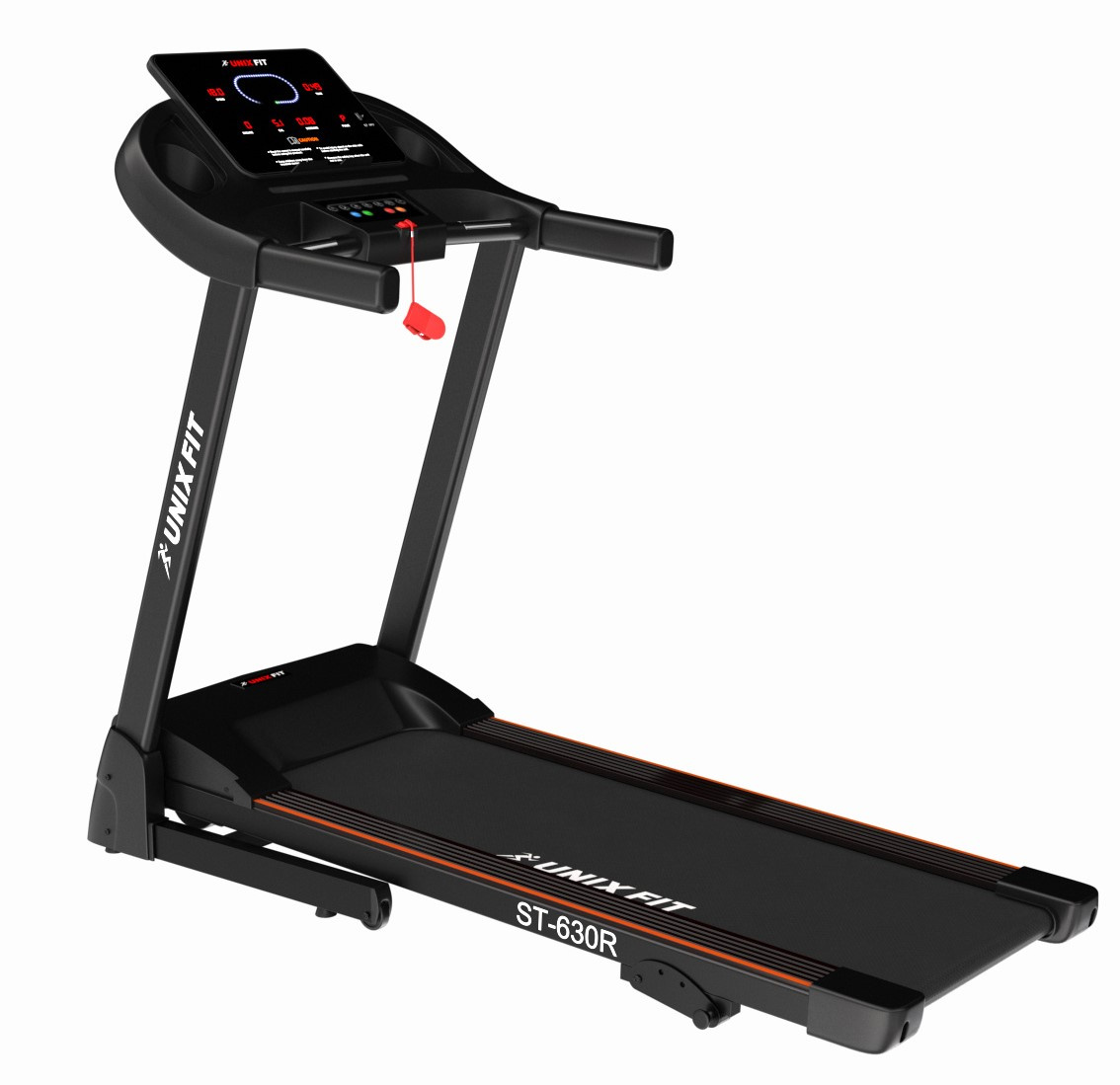 UnixFit ST-630R Black из каталога компактных беговых дорожек в Екатеринбурге по цене 55890 ₽