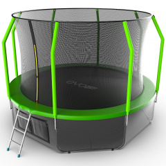 Evo Jump Cosmo 12ft (Green) + Lower net из каталога батутов с защитной сеткой в Екатеринбурге по цене 35990 ₽