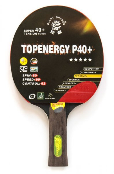 Giant Topenergy 5 Star New (анатомическая) из каталога ракеток для настольного тенниса в Екатеринбурге по цене 1240 ₽