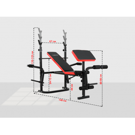 Рендер-3 для UnixFit Bench 120P со стойками