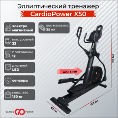 Эллиптический тренажер CardioPower X50 в Екатеринбурге по цене 99900 ₽