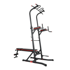 UnixFit Power Tower 150 со скамьей из каталога стоек турник брусья-пресс в Екатеринбурге по цене 25420 ₽
