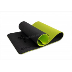 Original FitTools 10 мм двухслойный TPE FT-YGM10-TPE-BG из каталога ковриков для йоги и фитнеса в Екатеринбурге по цене 3210 ₽