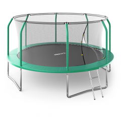 Unix Line Supreme Basic 14 ft (Green) из каталога батутов с защитной сеткой в Екатеринбурге по цене 33830 ₽