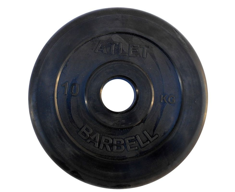 MB Barbell ATLET 10 кг / диаметр 51 мм из каталога дисков, грифов, гантелей, штанг в Екатеринбурге по цене 3500 ₽
