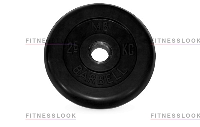 MB Barbell черный - 26 мм - 2.5 кг из каталога дисков, грифов, гантелей, штанг в Екатеринбурге по цене 1260 ₽