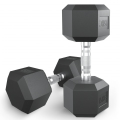 UnixFit гексагональная 15 кг из каталога обрезиненных гантелей в Екатеринбурге по цене 5270 ₽