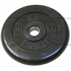 MB Barbell черный - 30 мм - 25 кг из каталога дисков для штанги с посадочным диаметром 30 мм.  в Екатеринбурге по цене 7428 ₽