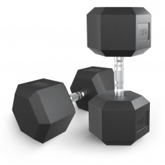 UnixFit гексагональная 45 кг из каталога обрезиненных гантелей в Екатеринбурге по цене 16890 ₽