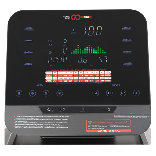 CardioPower PRO CT100 макс. вес пользователя, кг - 150