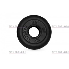 MB Barbell черный - 30 мм - 0.5 кг из каталога дисков для штанги с посадочным диаметром 30 мм.  в Екатеринбурге по цене 436 ₽