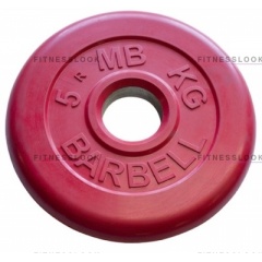 MB Barbell красный - 26 мм - 5 кг из каталога дисков для штанги с посадочным диаметром 26 мм.  в Екатеринбурге по цене 1204 ₽