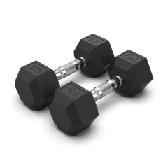 VictoryFit гексагональная VF-H090 (9 кг) 1 шт. из каталога обрезиненных гантелей в Екатеринбурге по цене 3080 ₽