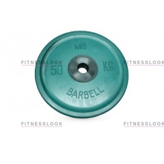 MB Barbell евро-классик зеленый - 50 мм - 10 кг из каталога дисков для штанги с посадочным диаметром 50 мм. в Екатеринбурге по цене 7990 ₽