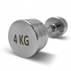 UnixFit PRO круглая 4 кг DBRND4PCE из каталога хромированных гантелей в Екатеринбурге по цене 2190 ₽