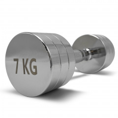 UnixFit PRO круглая 7 кг DBRND7PCE из каталога хромированных гантелей в Екатеринбурге по цене 3690 ₽