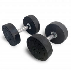 UnixFit PRO круглая 12,5 кг DBRND12_5PBK из каталога обрезиненных гантелей в Екатеринбурге по цене 4170 ₽