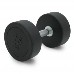 UnixFit PRO круглая 15 кг DBRND15PBK из каталога обрезиненных гантелей в Екатеринбурге по цене 5020 ₽