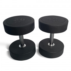 UnixFit PRO круглая 20 кг PRO DBRND20PBK из каталога обрезиненных гантелей в Екатеринбурге по цене 6720 ₽