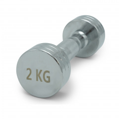 UnixFit PRO круглая 2 кг DBRND2PCE из каталога хромированных гантелей в Екатеринбурге по цене 1190 ₽