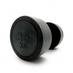 UnixFit круглая 35 кг DBRND35PBK из каталога обрезиненных гантелей в Екатеринбурге по цене 11310 ₽