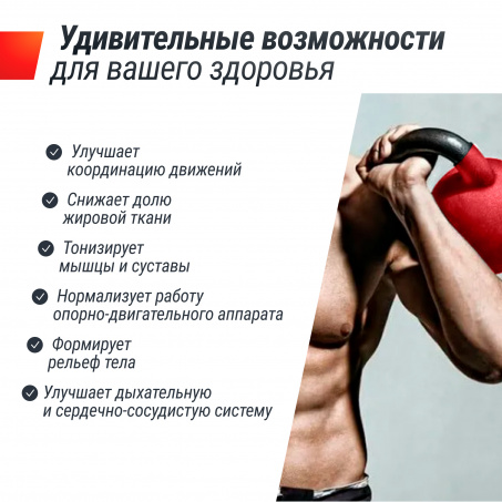 Рендер-4 для UnixFit 24 кг Red KBVIN24RD