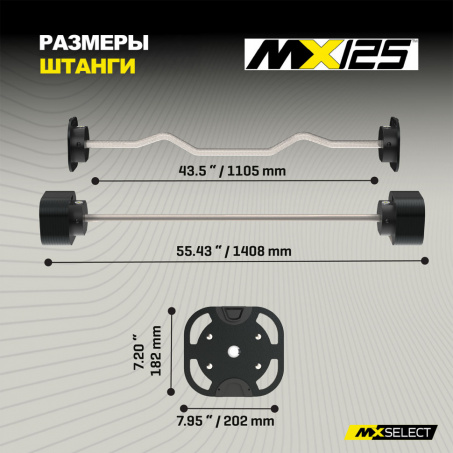 Рендер-10 для MX Select MX125 EVO, 14,2 – 55.9 кг, 2 шт со стойкой