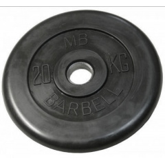 MB Barbell 20 кг металлическая втулка из каталога дисков для штанги с посадочным диаметром 30 мм.  в Екатеринбурге по цене 8290 ₽