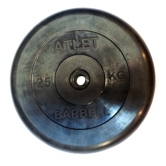MB Barbell ATLET 25 кг из каталога дисков для штанги с посадочным диаметром 30 мм.  в Екатеринбурге по цене 8630 ₽