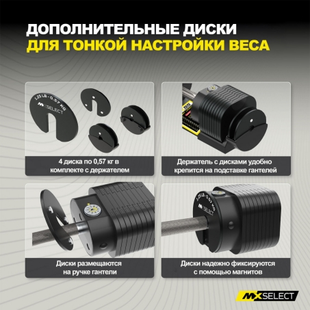 Рендер-0 для MX Select 0.57 кг, 4 шт с держателем (дополнительные веса)