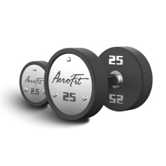 AeroFit AFPUDB2.5-25 набор полиуретановых гантелей, 2,5-25 кг, 10 пар, шаг 2,5 кг из каталога  в Екатеринбурге по цене 196010 ₽